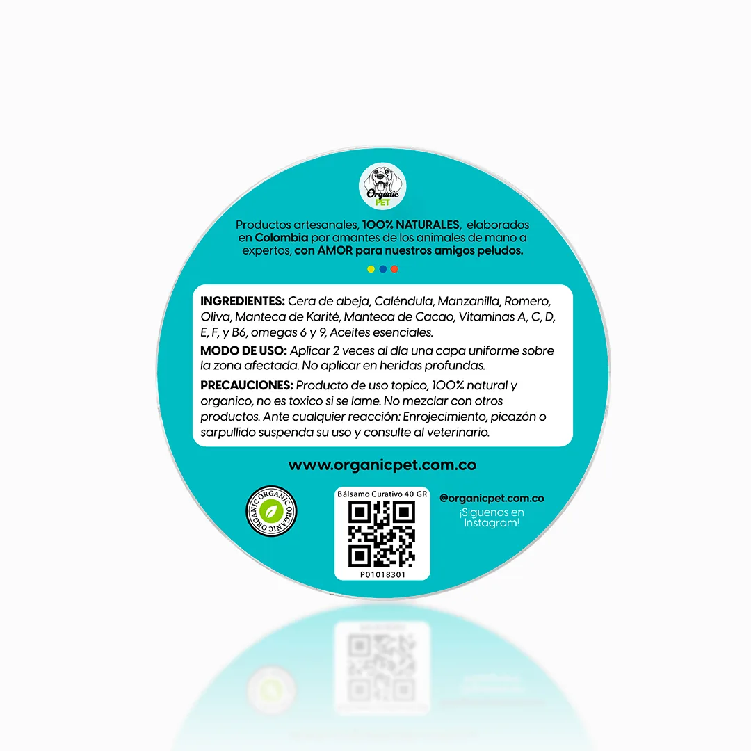 Bálsamo Curativo 40 GR - Curativos | Organic Pet Colombia